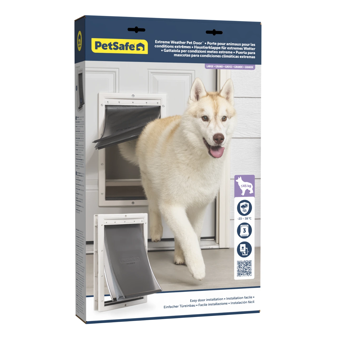 PetSafe Extreme Weather hundelem L med 3 klapper 31,8 x 50,5 cm